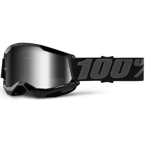 100% - Youth Strata 2 Black W/ Mirrored Lens Goggles