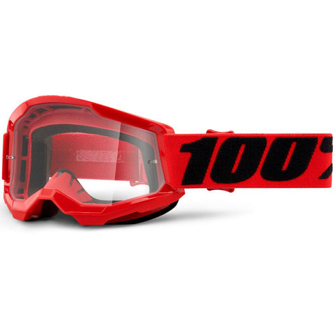 100% - Youth Strata 2 Red Goggles