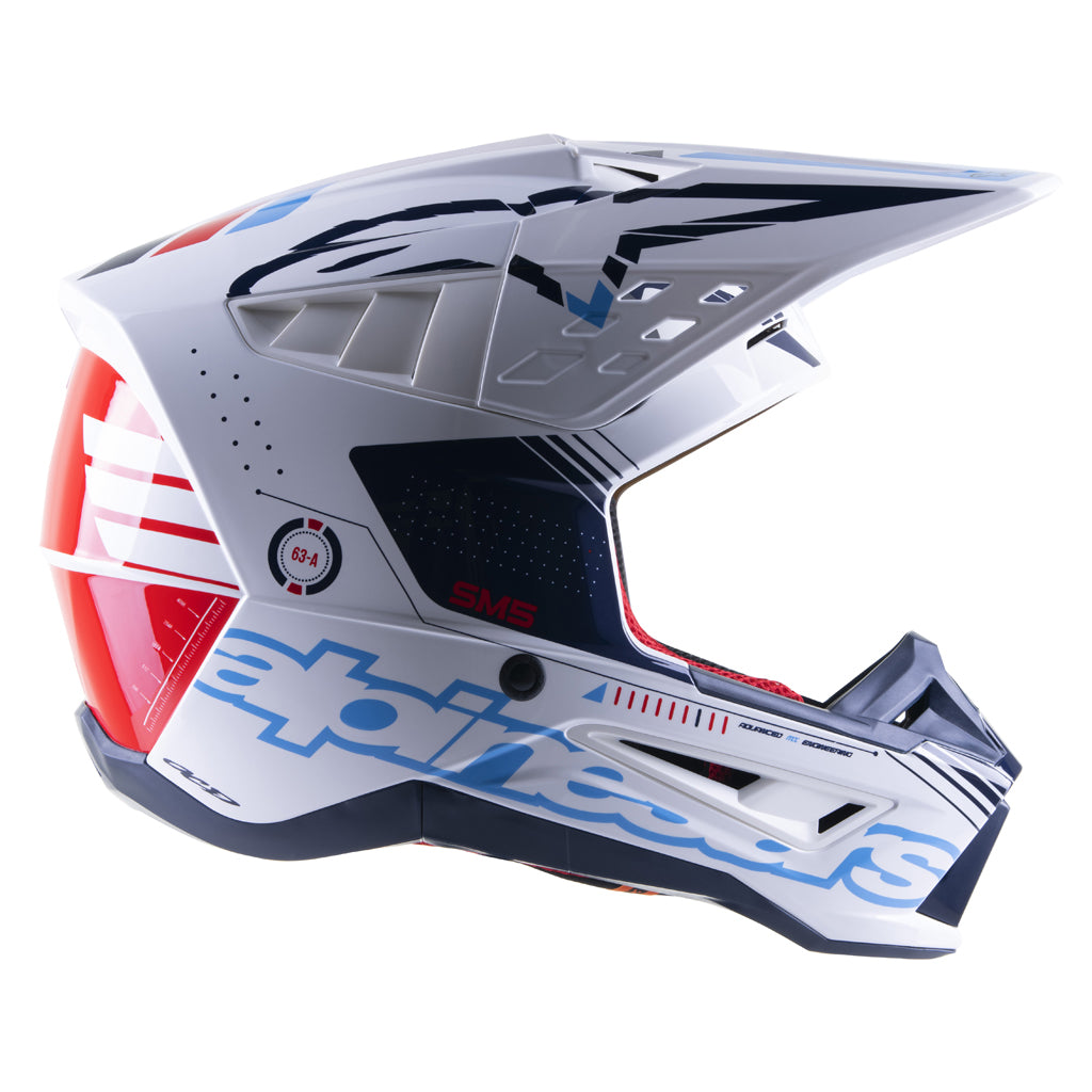 Alpinestars - 2023 SM5 Action White/Blue Helmet