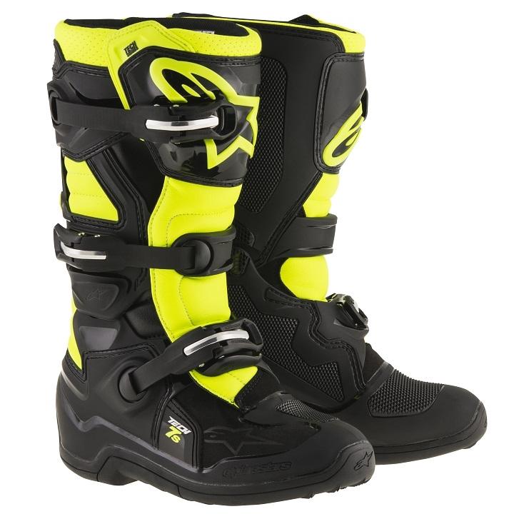 Alpinestars Tech 7s Black/Fluro Yellow Youth MX Boots AMA