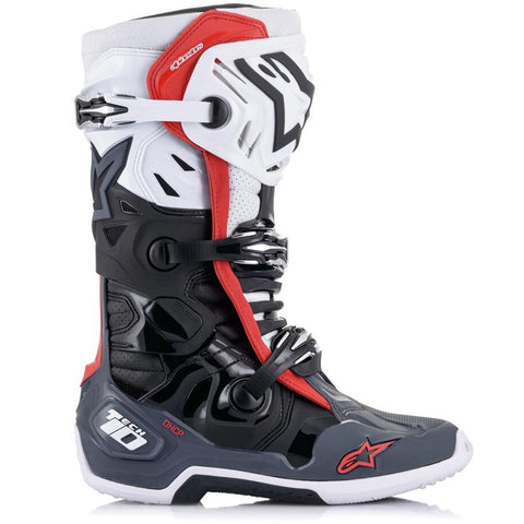 Alpinestars - Tech 10 Black/Grey/Red Supervented MX Boots