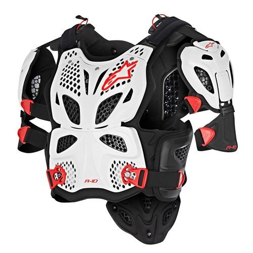 Alpinestars A10 Black/White/Red Body Armour - Main Image