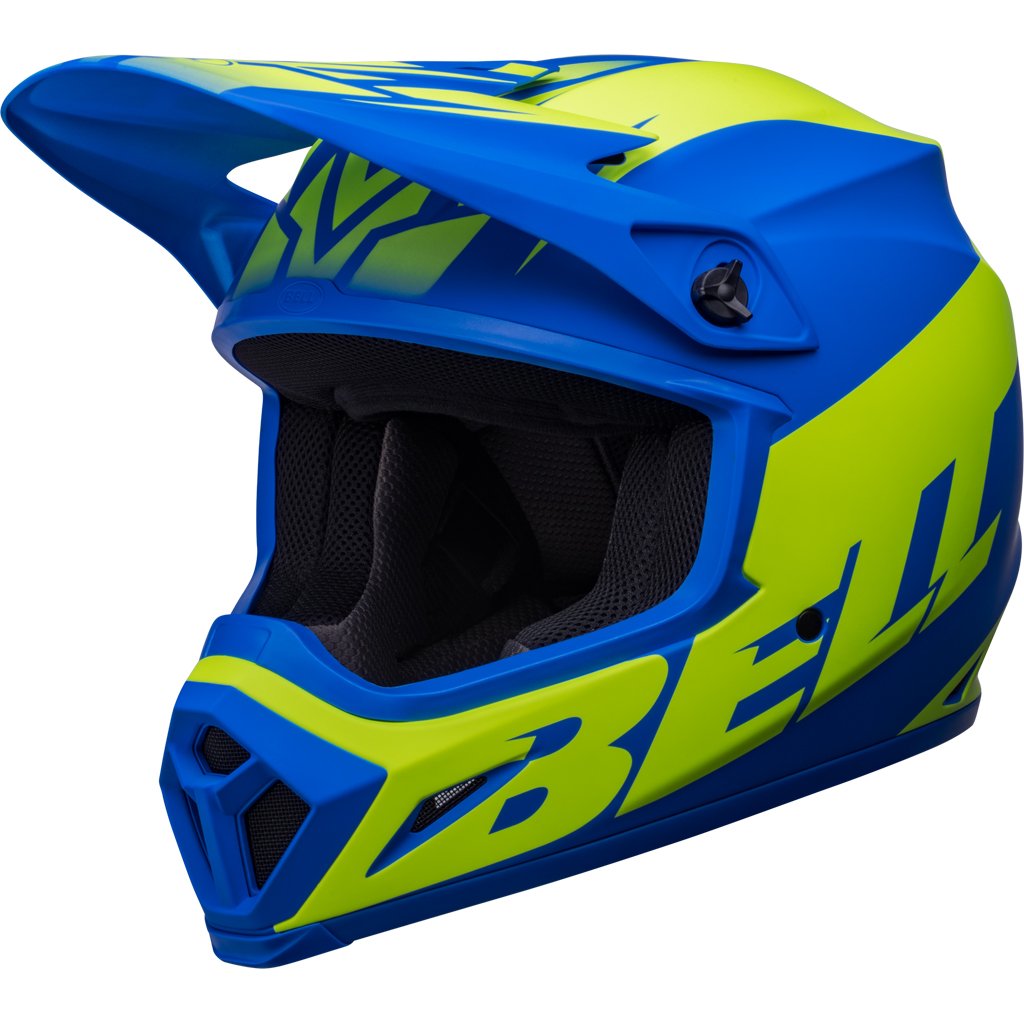 Bell - MX-9 MIPS Disrupt Blue/Hi-Viz Yellow Helmet