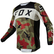 Fox - 2022 180 Youth BNKR Green/Camo Jersey