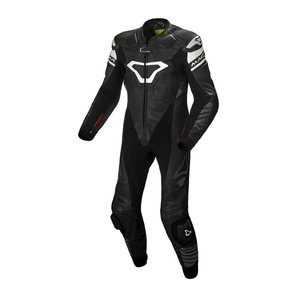 Macna - Tracktix Black/White 1pc Leather Suit