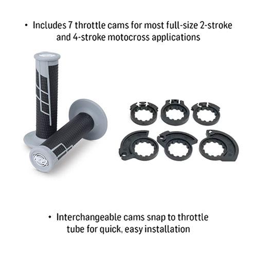 Pro Taper - Clamp On 1/2 Waffle Black/Grey Grips