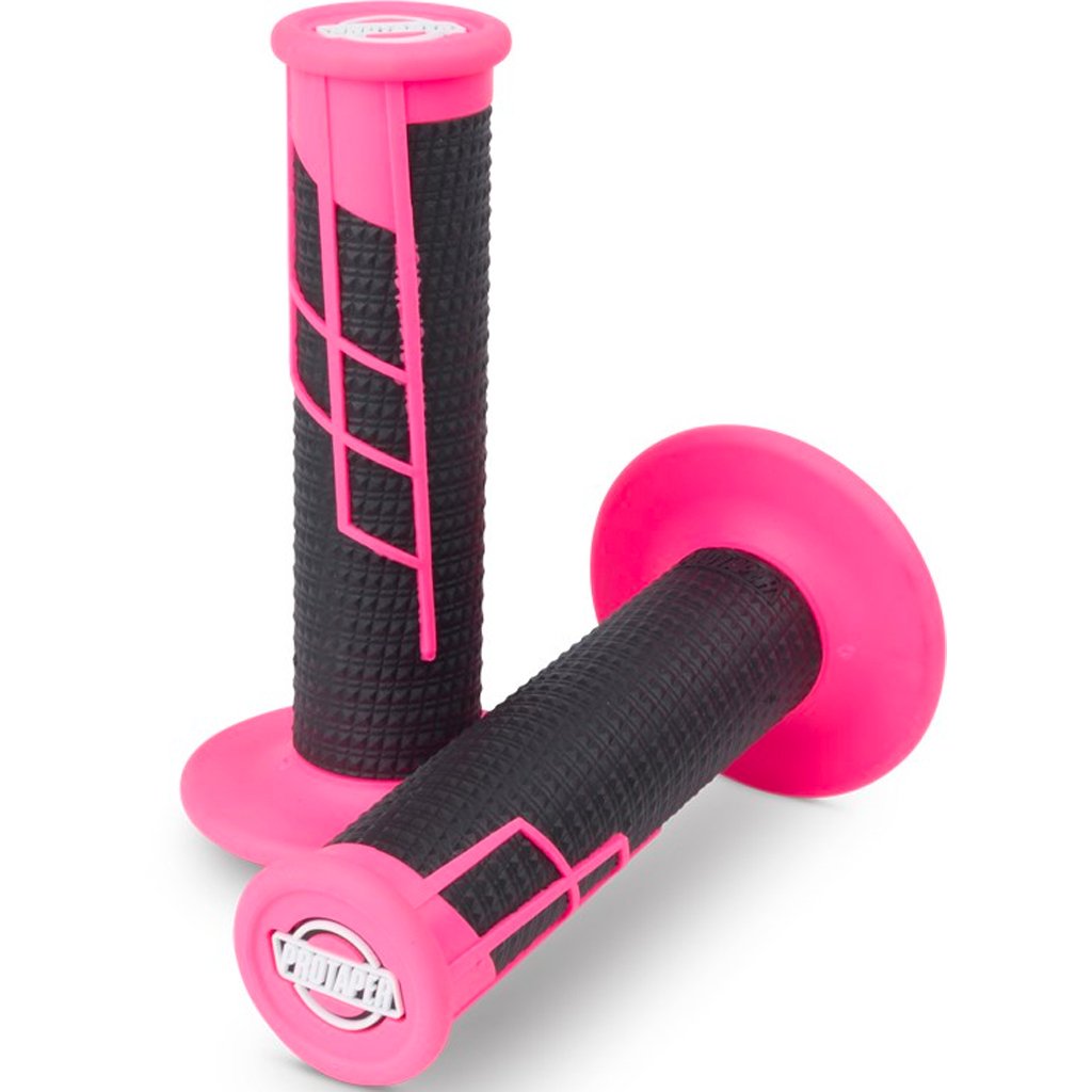Pro Taper - Clamp On 1/2 Waffle Black/Pink Grips