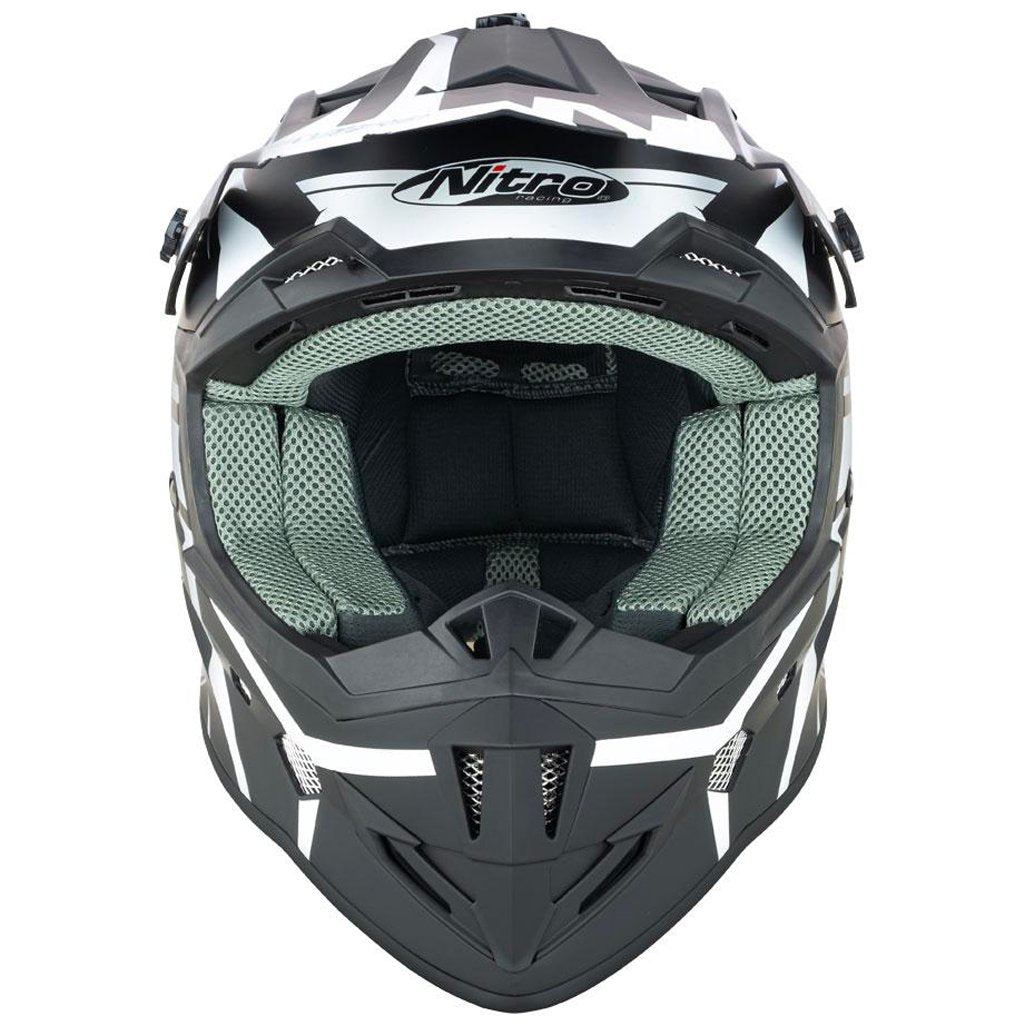 Nitro - MX700 Black/White Helmet