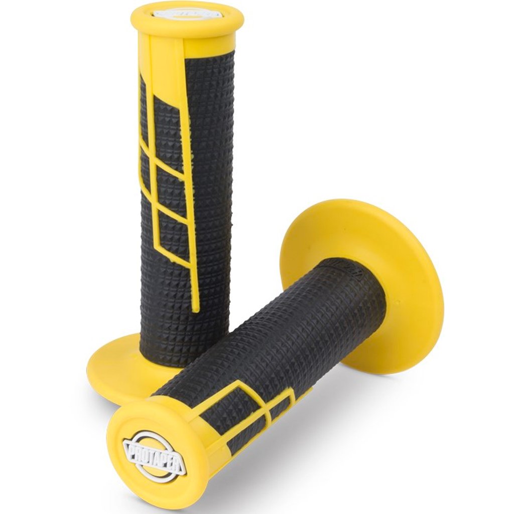Pro Taper - Clamp On 1/2 Waffle Black/Yellow Grips