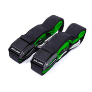 Bull Bar - 38mm Green/Black Tie Down Set