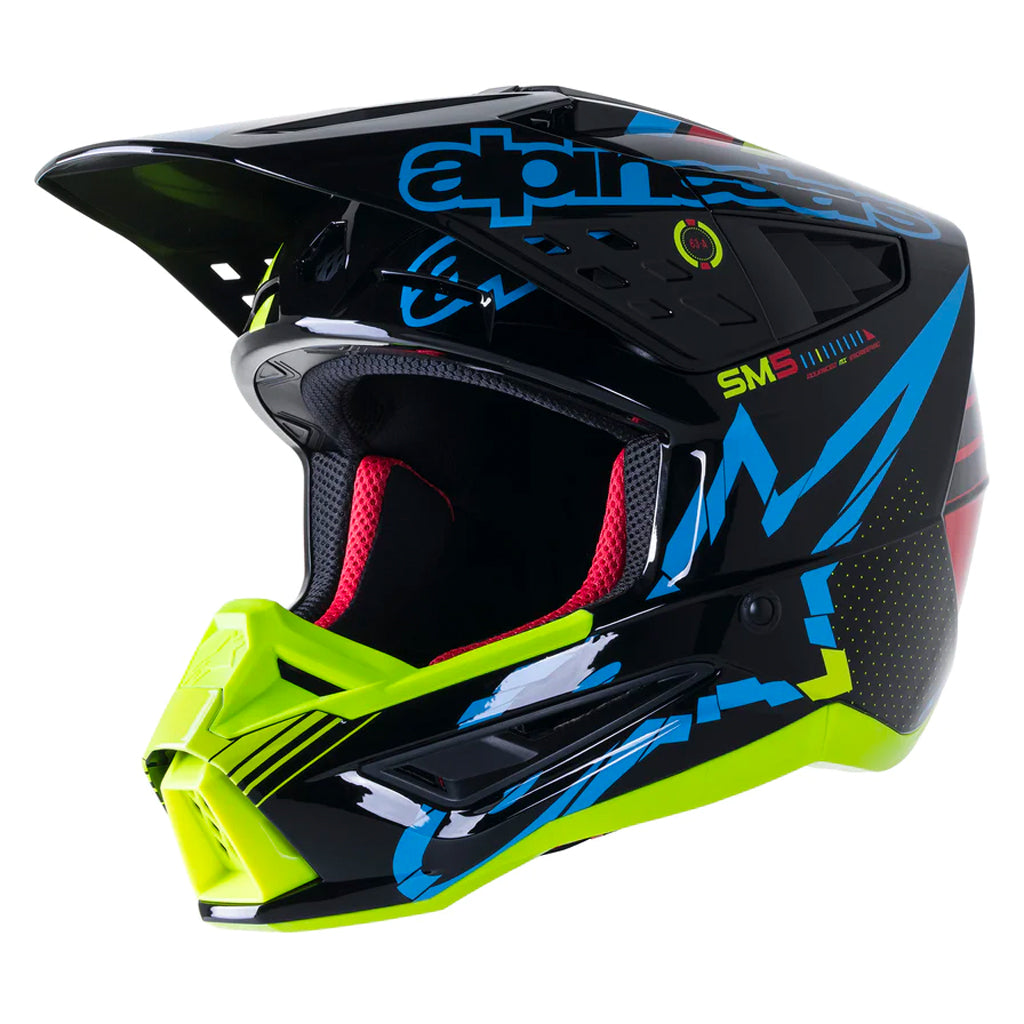 Alpinestars - 2023 SM5 Action Black/Yellow Helmet