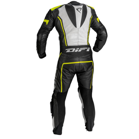 Difi - Imola 1pc Black/White/Yellow Leather Suit