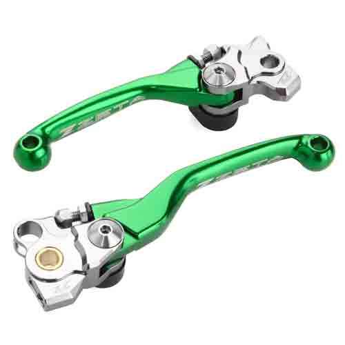 Zeta - Kawasaki Green KX250F 21-24/KXF450F 21-23 Forged Pivot Lever Set