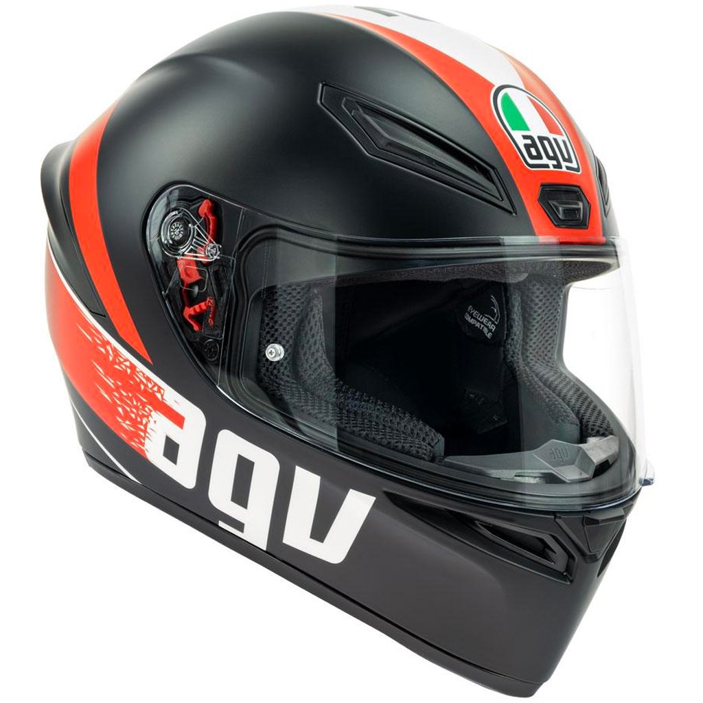 agv k1 helmet black and red AGV - K-1 Grip Black/Red Helmet
