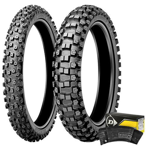 Dunlop - MX 52 Front & Rear Tyre and Tube Kit - 100/90-19