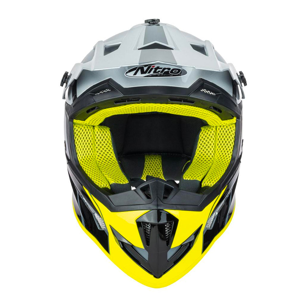 Nitro - MX700 Recoil Grey/Yellow Helmet