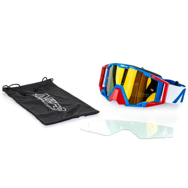 Nitro - NV-100 Iridium Red/White/Blue MX Goggle