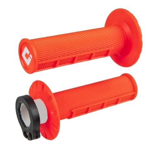 ODI - Half Waffle Orange Lock On Grips