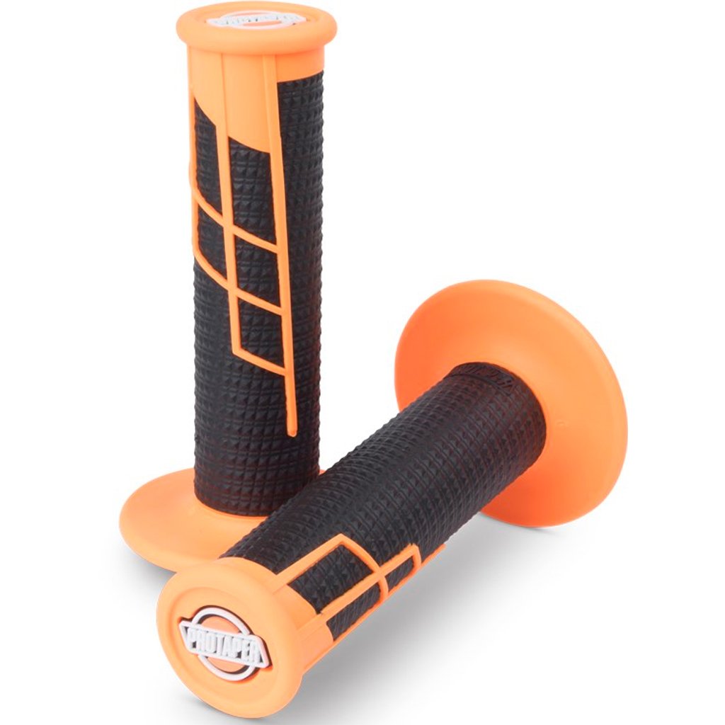 Pro Taper - Clamp On 1/2 Waffle Black/Orange Grips