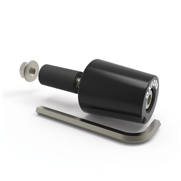thumbnail image 2 of Oxford Bar Ends 1 Weighted Handlebar Ends - 22mm - Red/Silver (OX590) 2 of 6