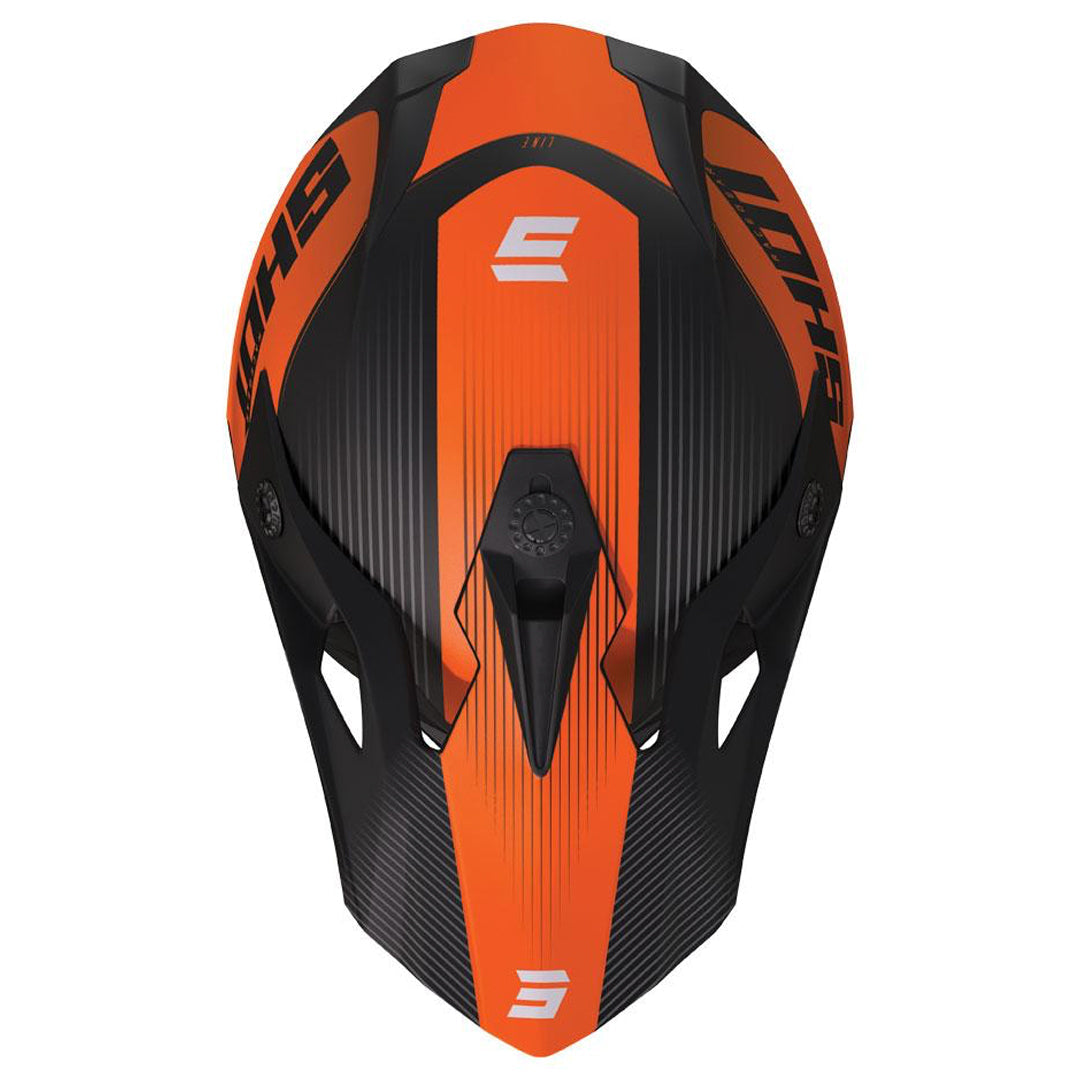 Shot - 2023 Pulse Line Black/Orange Helmet