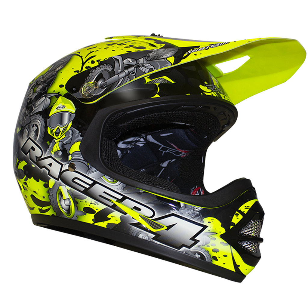 RXT - Youth Racer 4 Yellow Helmet