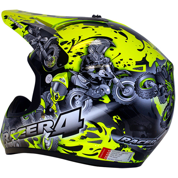 RXT - Youth Racer 4 Yellow Helmet
