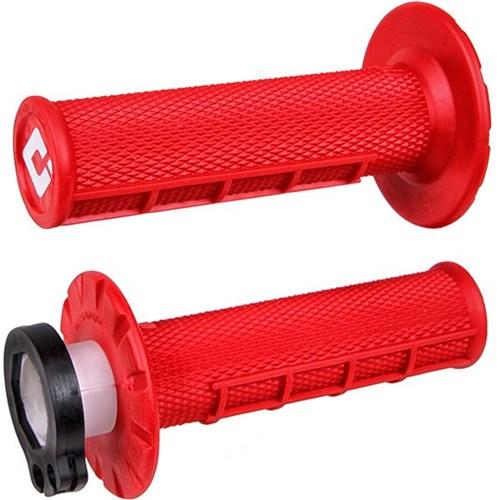 ODI - Half Waffle Red Lock On Grips