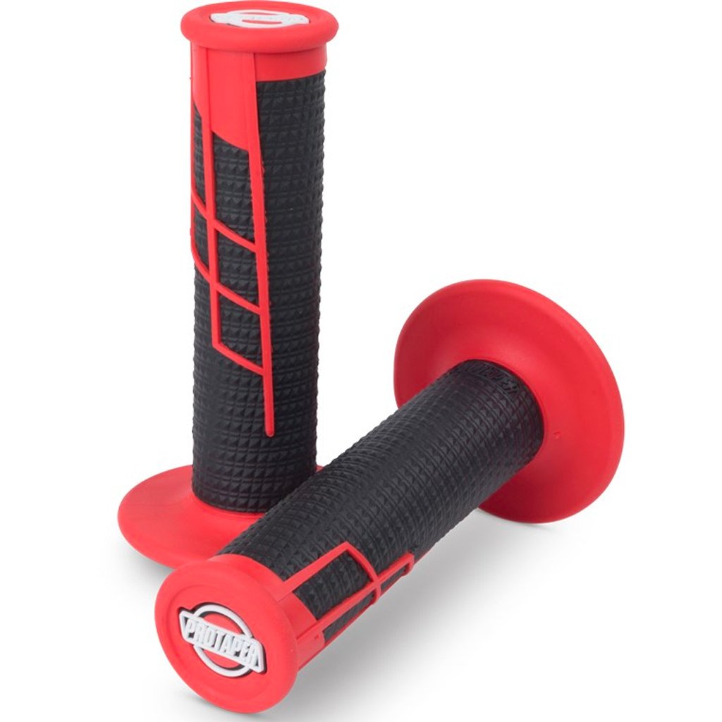 Pro Taper - Clamp On 1/2 Waffle Black/Red Grips