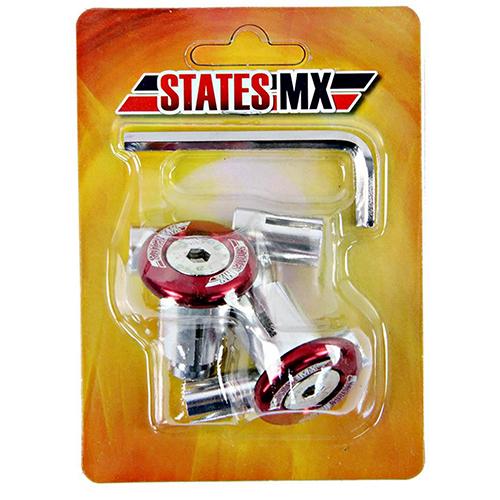 States MX - Red Off-Road Handlebar Ends