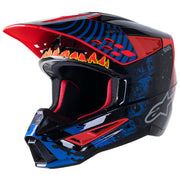 Alpinestars - 2023 SM5 Solar Flare Blue/Red Helmet