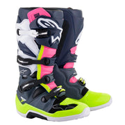 Alpinestars - Tech 7 Navy/Pink/Yellow MX Boots