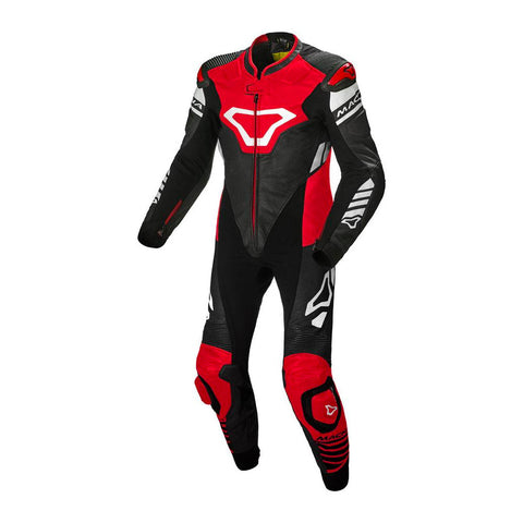 Macna - Tracktix Black/Red 1pc Leather Suit