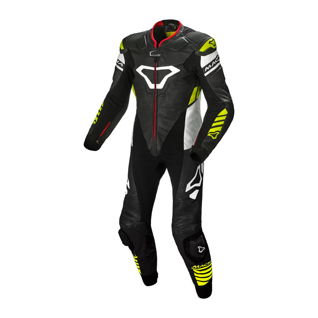 Macna - Tracktix Black/Yellow 1pc Leather Suit