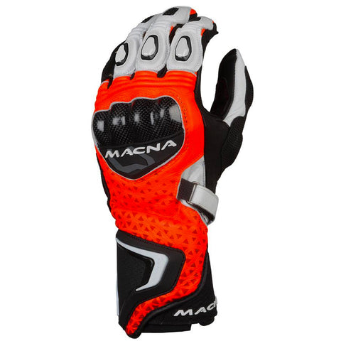 Macna - Track R Orange/White Gloves