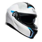 AGV - Tourmodular White/Blue Helmet & Intercom System Combo