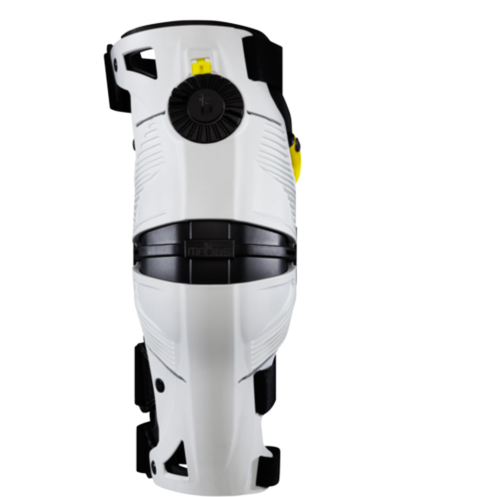 Mobius - X8 White/Yellow Knee Brace Pair