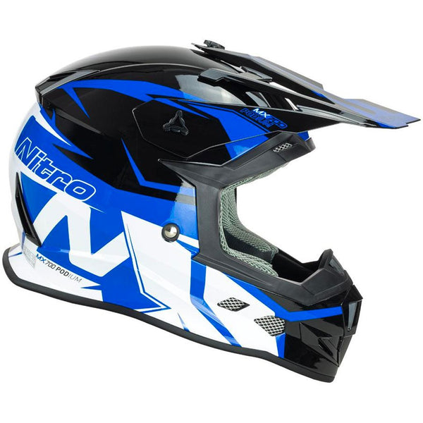 Nitro - MX700 Youth Black/Blue Helmet